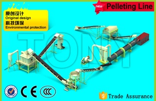 Ligne de granulés de sciure 1-1.5T/H